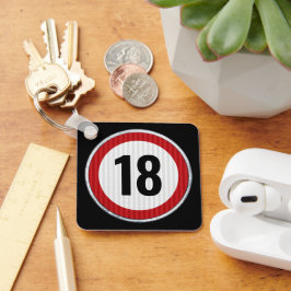 18th Birthday ANY AGE Speed Limit Sign Sleutelhanger