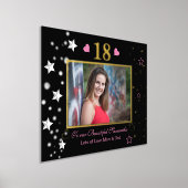 18th Birthday Black Gold Celebration Photo Folie Afdrukken (Laagn)