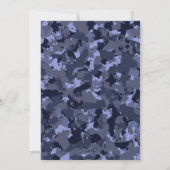 18th Birthday, Blue Camo Personalized Teen Kaart (Achterkant)