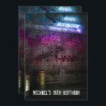 18th Birthday Boys Mannen Urban Street Art Grunge Kaart<br><div class="desc">18th Birthday Boys Mannen Urban Street Art Grunge Print Party uitnodigt</div>