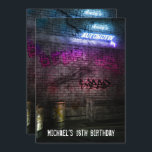 18th Birthday Boys Mannen Urban Street Art Grunge Kaart<br><div class="desc">18th Birthday Boys Mannen Urban Street Art Grunge Print Party uitnodigt</div>