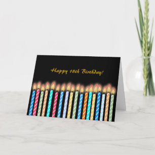 18th Birthday Candles Kaart Aanpassen