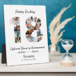 18th Birthday Custom Fotocollage Fotoplaat<br><div class="desc">Vier de mijlpaal van 18 jaar worden met deze elegante en persoonlijke fotocollage plaque. Met het nummer "18" gemaakt van 12 van je favoriete foto's, bevat deze plaquette een gepersonaliseerde naam en verjaardagsdatum onder de zin: "Achttien jaar van Awesomeness" Perfect als aandenken, feestweergave of een oprecht geschenk voor zonen, dochters...</div>