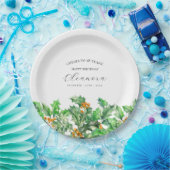 18th Birthday December Birth Flower Holly Custom Papieren Bordje (Feest)