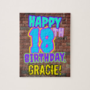 18th Birthday ~ Fun, Urban Graffiti Inspired Look Legpuzzel