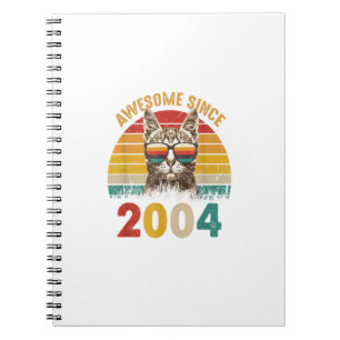 18Th Birthday Gift For A Cat Lover Sunset Awesome Notitieboek