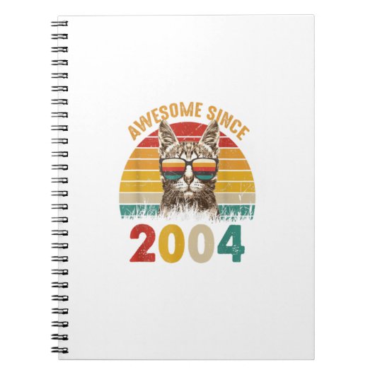 18Th Birthday Gift For A Cat Lover Sunset Awesome Notitieboek (Voorkant)