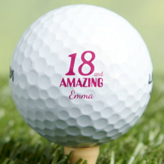 18th Birthday Gift for Her - 18 and Amazing Golfballen
