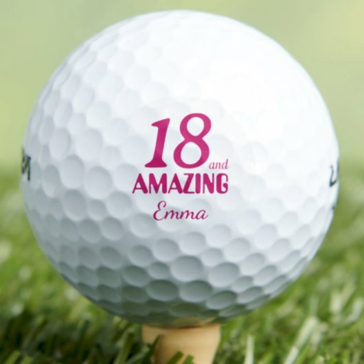 18th Birthday Gift for Her - 18 and Amazing Golfballen