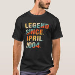 18Th Birthday Gifts 18 Year Old Legend Since April T-shirt<br><div class="desc">18th Birthday Gifts 18 Year Old Legend Since April 2004</div>