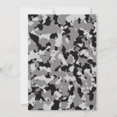 18th Birthday, Grey Camo Personalized Teen Kaart (Achterkant)