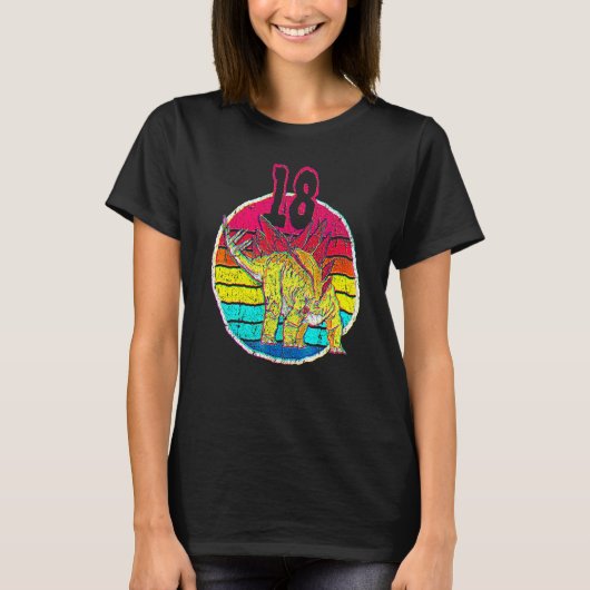 18th Birthday I Stegosaurus Stenops I Family Match T-shirt (Voorkant)