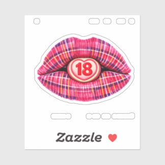 18th birthday part Scottish tartan scotland gift Sticker
