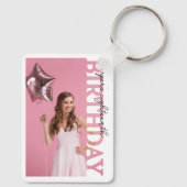 18th Birthday Photo college Party Sleutelhanger (Achterkant)