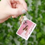 18th Birthday Photo college Party  Sleutelhanger<br><div class="desc">18th Birthday Photo Keepsake Keyring Celebrate an 18th birthday with this personalised photo keepsake keyring, featuring a modern rectangular photo frame with “BIRTHDAY” cut out along the side. Add your favourite photo and customise the text [Name]’s 18th to create a memorable keepsake that family, friends, or the birthday teen can...</div>