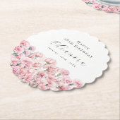 18th Birthday Pink Carnation January Birth Flower Kartonnen Onderzetters (Gekanteld)