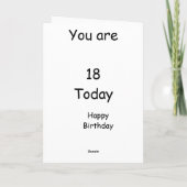 18th Birthday – Roman Numeral XVIII Ancient Rome Kaart (Achterkant)