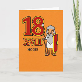 18th Birthday – Roman Numeral XVIII Ancient Rome Kaart
