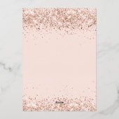 18th birthday rose gold balloons invitation folie uitnodiging (Achterkant)