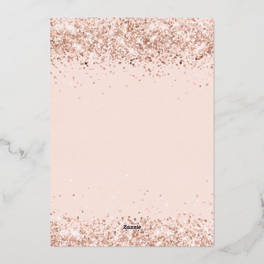 18th birthday rose gold balloons invitation folie uitnodiging (Achterkant)