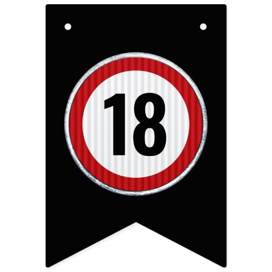 18th Birthday Speed Limit Sign - ANY AGE Vlaggetjes (Eerste vlag)