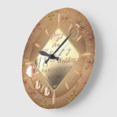 18th Cat's Eye Bruiloft Jubileum Wandklok (Hoek)