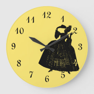 18th Century Lady Silhouette Grote Klok