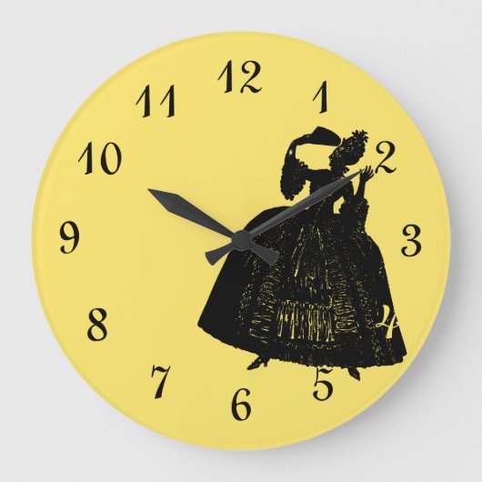 18th Century Lady Silhouette Grote Klok (Voorkant)