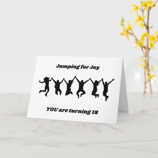 **18th** en TIJD OM U TE CELEBRATEN! Kaart (Gele Bloem)