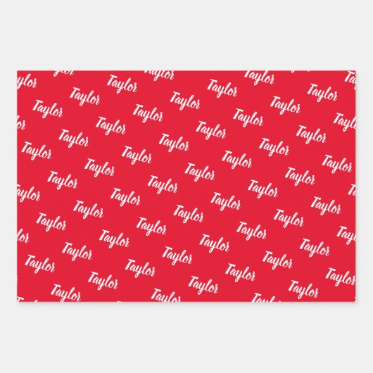 18th Happy Birthday Naam toevoegen Inpakpapier Vel (Voorkant 2)