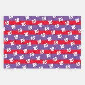 18th Happy Birthday Naam toevoegen Inpakpapier Vel (Voorkant)