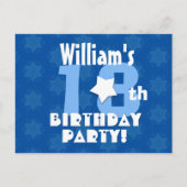 18th of Om het even welke Verjaardag Sterren Douan Uitnodiging Briefkaart (Voorkant)