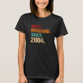 18th Wedding Anniversary Best Husband Since 2004 F T-shirt (Voorkant)