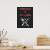 18x24 achtertuin BBQ - Welkomstteken voor geboorte Poster (Keuken)