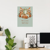18x24" Boho Terracotta Saliegroene Theepartij Welk Poster (Thuiskantoor)