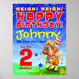 18x24-inch GiggleBellies Bucky Birthday Poster