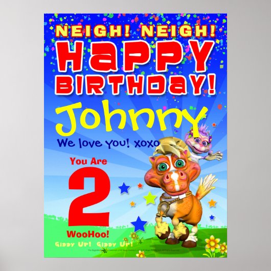 18x24-inch GiggleBellies Bucky Birthday Poster (Voorkant)