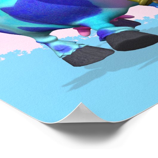 18x24-inch GiggleBellies Kissy Moo Birthday Poster (Hoek)