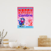 18x24-inch GiggleBellies Kissy Moo Birthday Poster (Keuken)