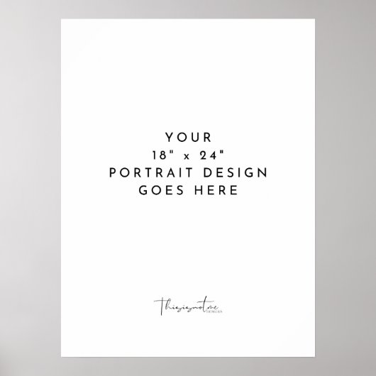 18x24-inch portret, verticaal Sjabloon Poster (Voorkant)