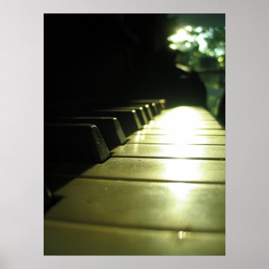 18x24 Piano in zonlicht Poster (Voorkant)