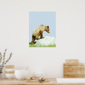 18x24 Poster papier (Matte) met grizzly beer cub (Keuken)