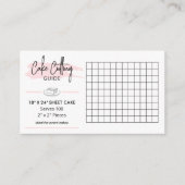 18x24"Rechthoek Cake Snijgids 2x2 porties Informatiekaartje (Voorkant)