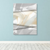 18x24" Sandy Tornado Trend Abstracte Kunst Beige Canvas Afdruk (Insitu (Houten vloer))