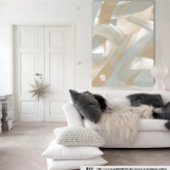 18x24" Sandy Tornado Trend Abstracte Kunst Beige Canvas Afdruk