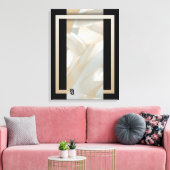 18x24" Sandy Tornado Trend Abstracte Kunst Beige Canvas Afdruk (Insitu (Woonkamer))