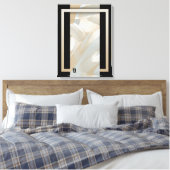 18x24" Sandy Tornado Trend Abstracte Kunst Beige Canvas Afdruk (Insitu (Slaapkamer))