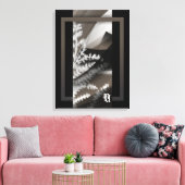 18x24"Terra’s Tender Whisper Abstract Brown Flower Canvas Afdruk (Insitu (Woonkamer))