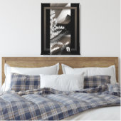 18x24"Terra’s Tender Whisper Abstract Brown Flower Canvas Afdruk (Insitu (Slaapkamer))