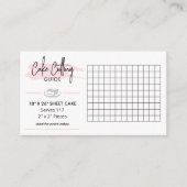18x26"Rechthoek Cake Snijgids 2x2 porties Informatiekaartje (Voorkant)